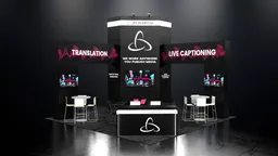 20x20 Island booth design by Reaction Space
